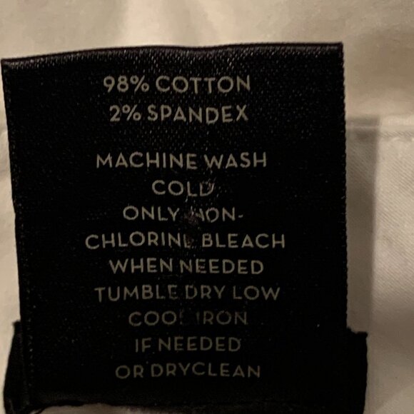 Ann Taylor Factory Signature White Straight Leg Cropped Pant Sz 2 #117D - Picture 7 of 7